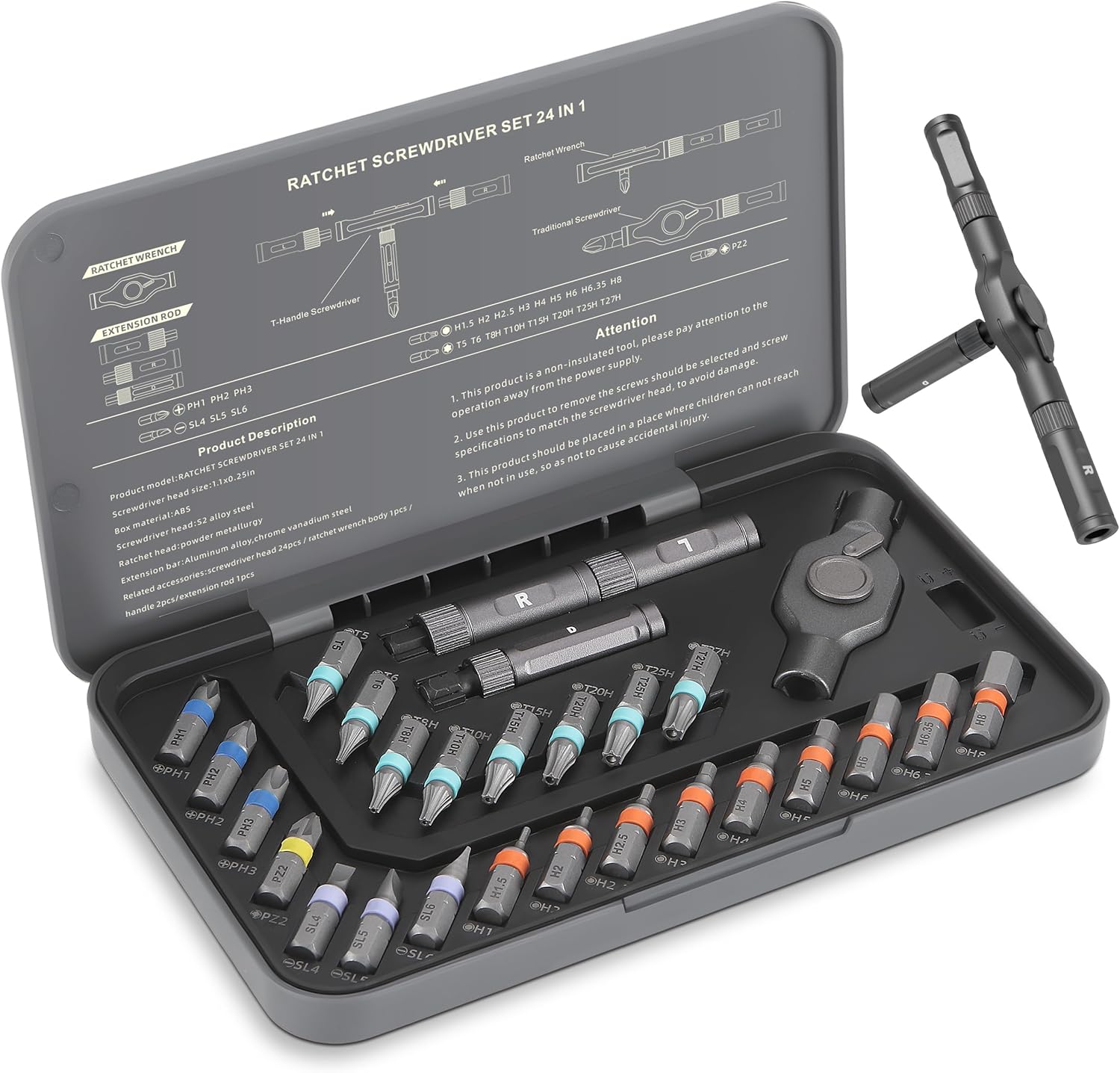 Home Automation System Diy - 24-in-1 Magnetic Ratchet Screwdriver Set with