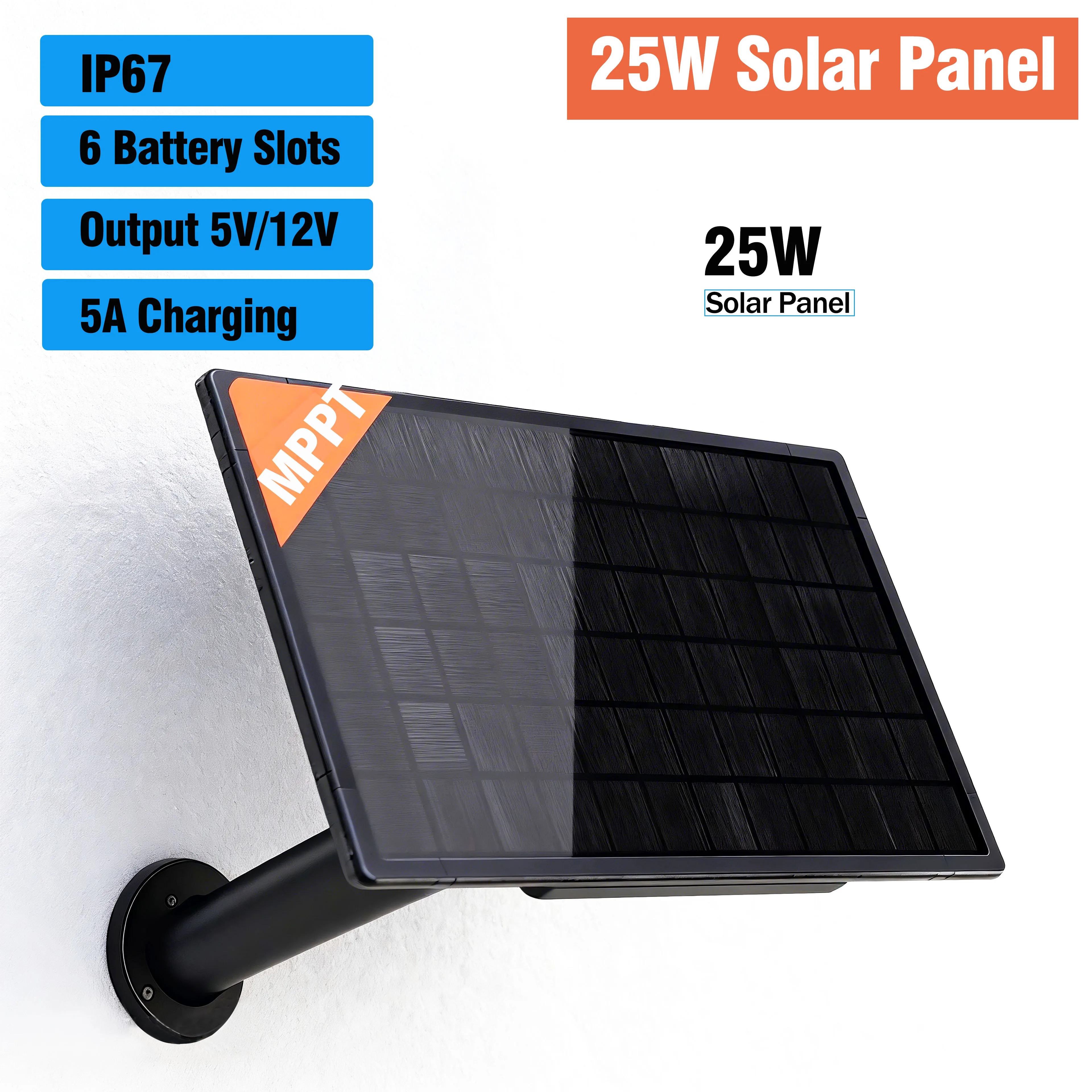 Home Automation With Arduino - 25W MPPT Solar Panel Module Battery
