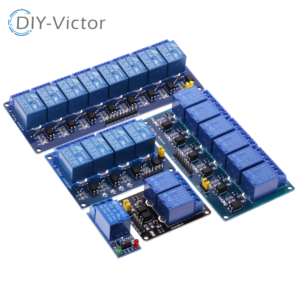 1 2 4 6 8 Channel DC 5V 12V Re - Relay 8 Channel Board recension och pris