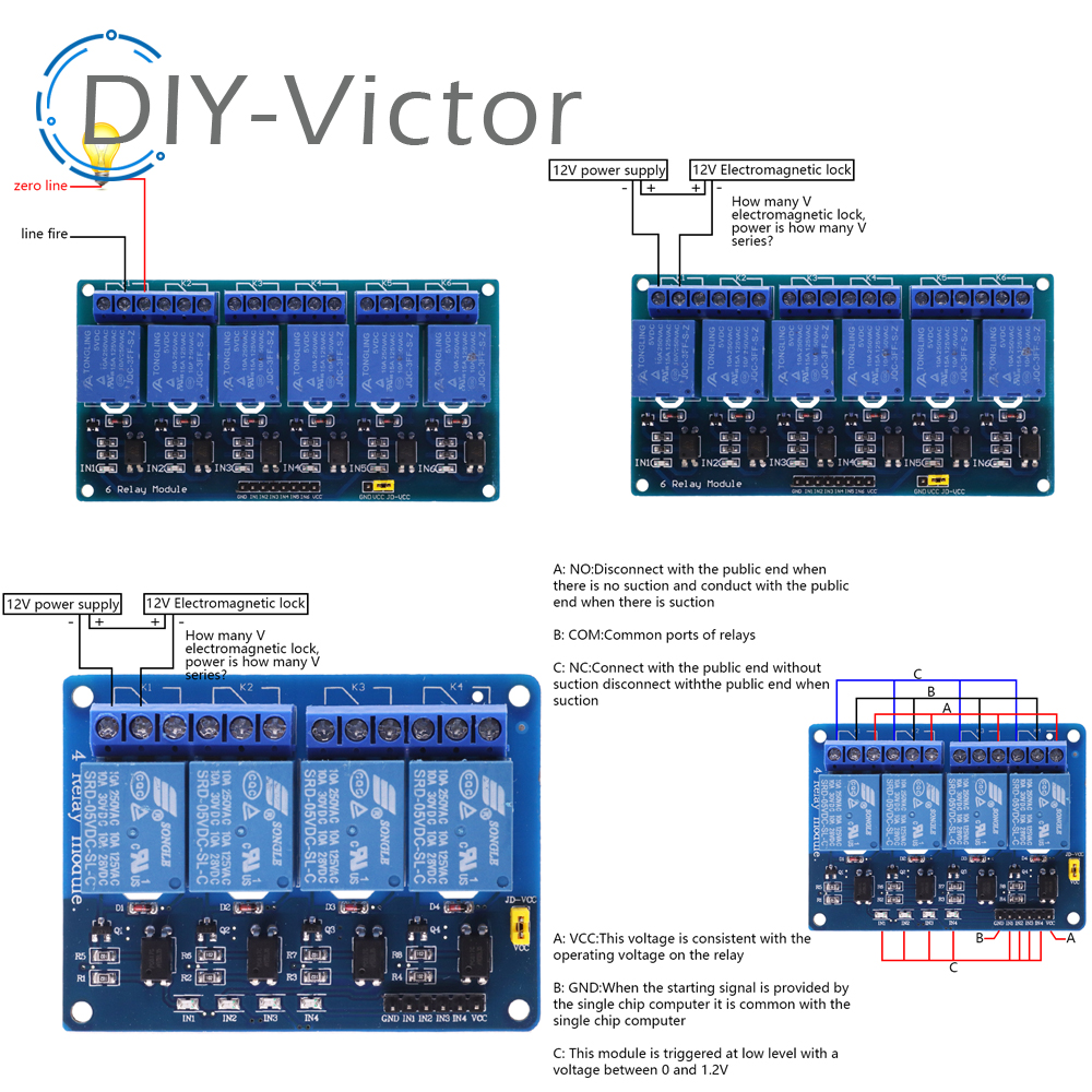 1 2 4 6 8 Channel DC 5V 12V Re - Relay 8 Channel Board recension och pris