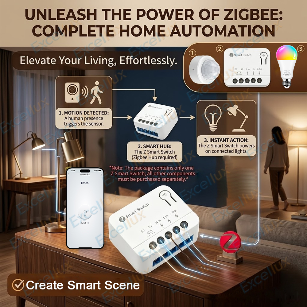Ultra Mini ZigBee Smart Switch - Diy Home Automation Hub recension och pris