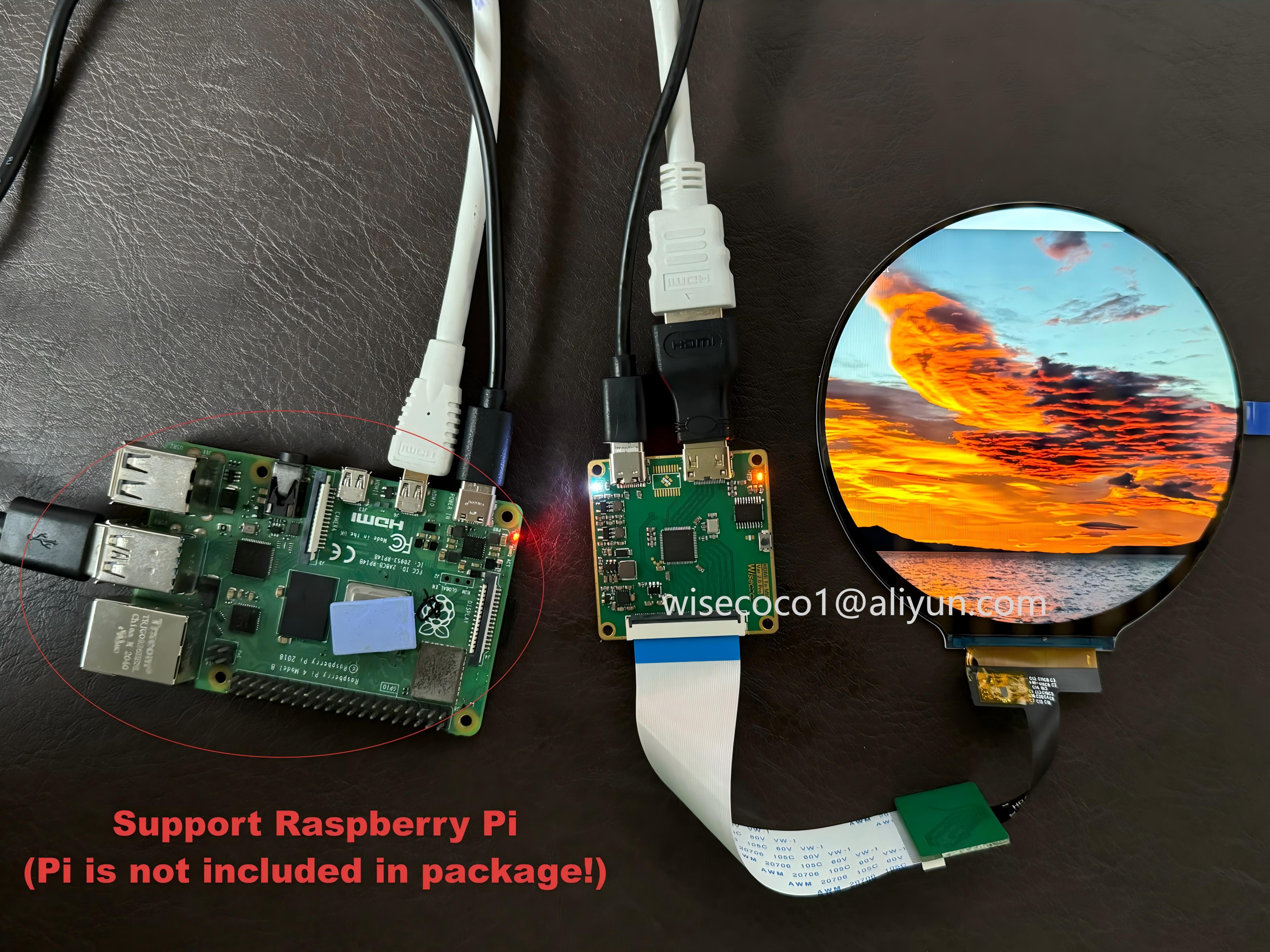 Wisecoco 4 Inch Round LCD Disp - Home Automation Raspberry Pi recension och pris