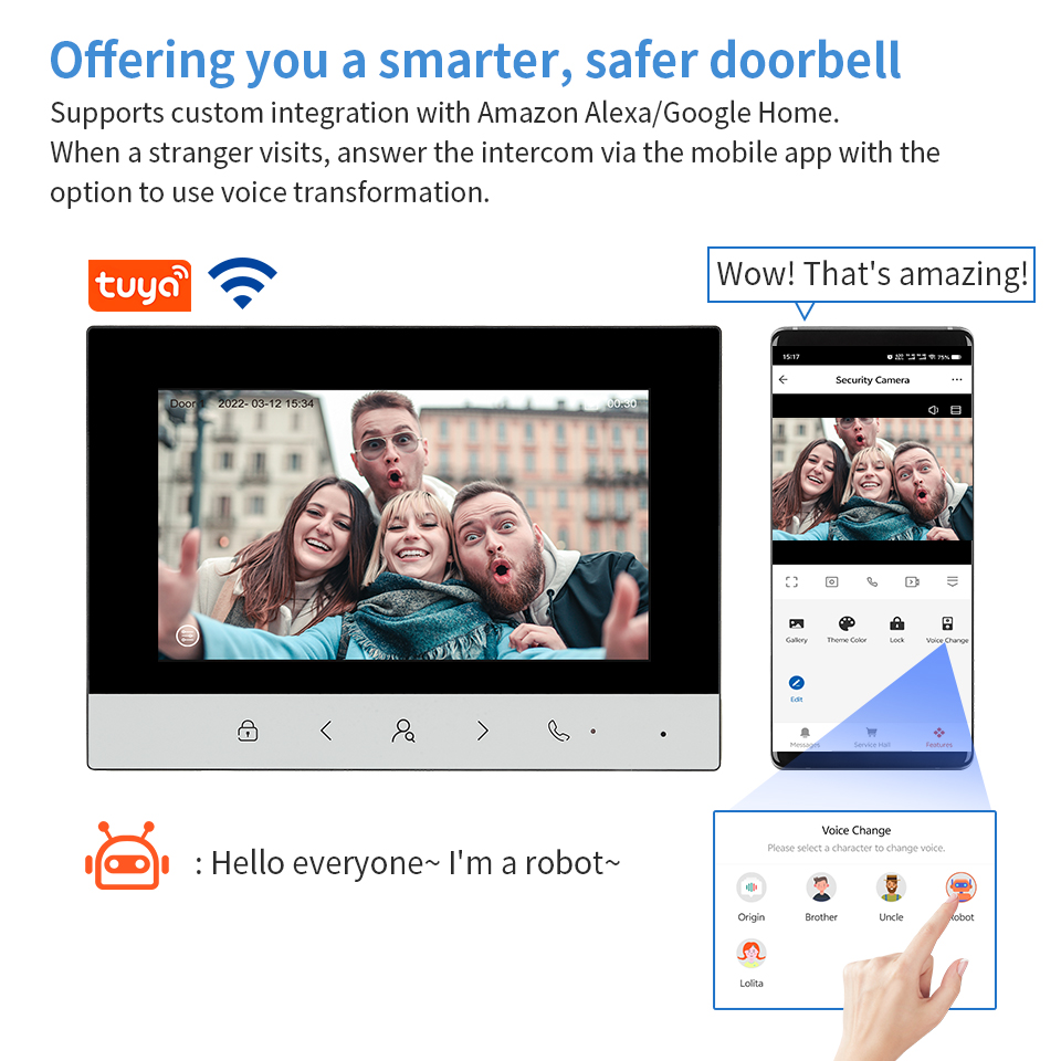 10inch Tuya WIFI Video Interco - Smart Doorbell Wired recension och pris