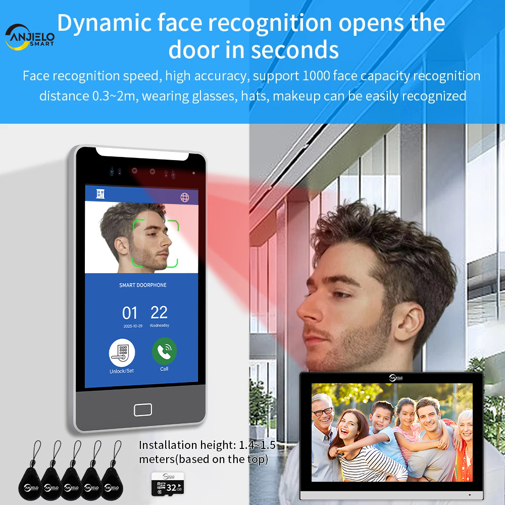 ANJIELO TUYA Smart 5IN1 Unlock - Smart Doorbell Wired recension och pris