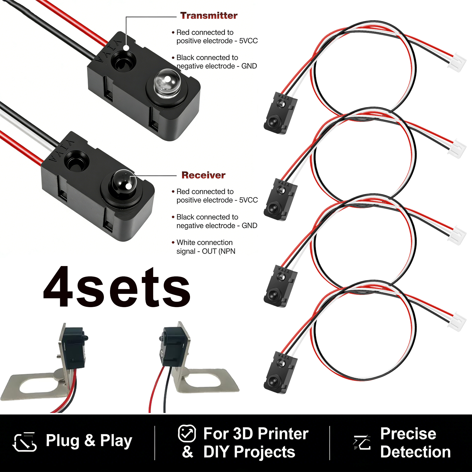 4 Pairs Infrared Break Beam Se - Diy Automation Projects recension och pris