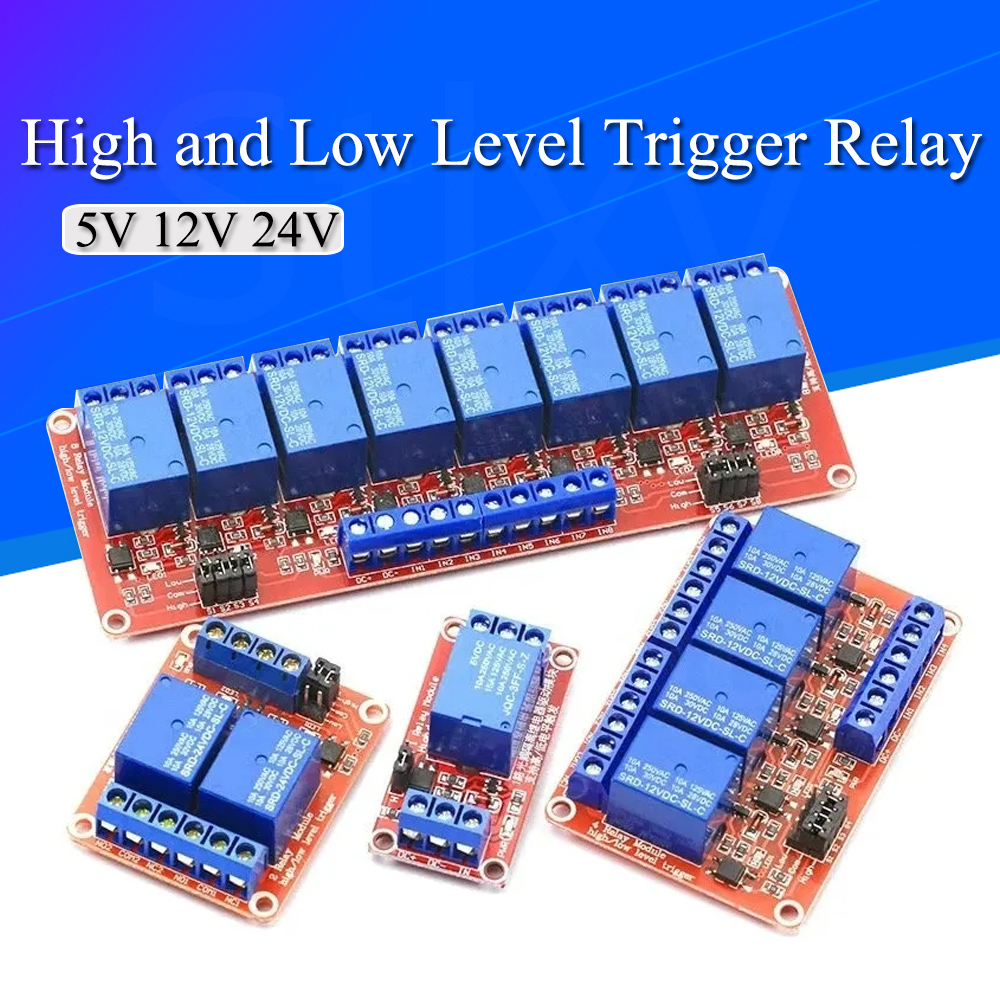 DC 5V 12V 24V 1 2 4 6 8 Channe - Relay 8 Channel Board recension och pris
