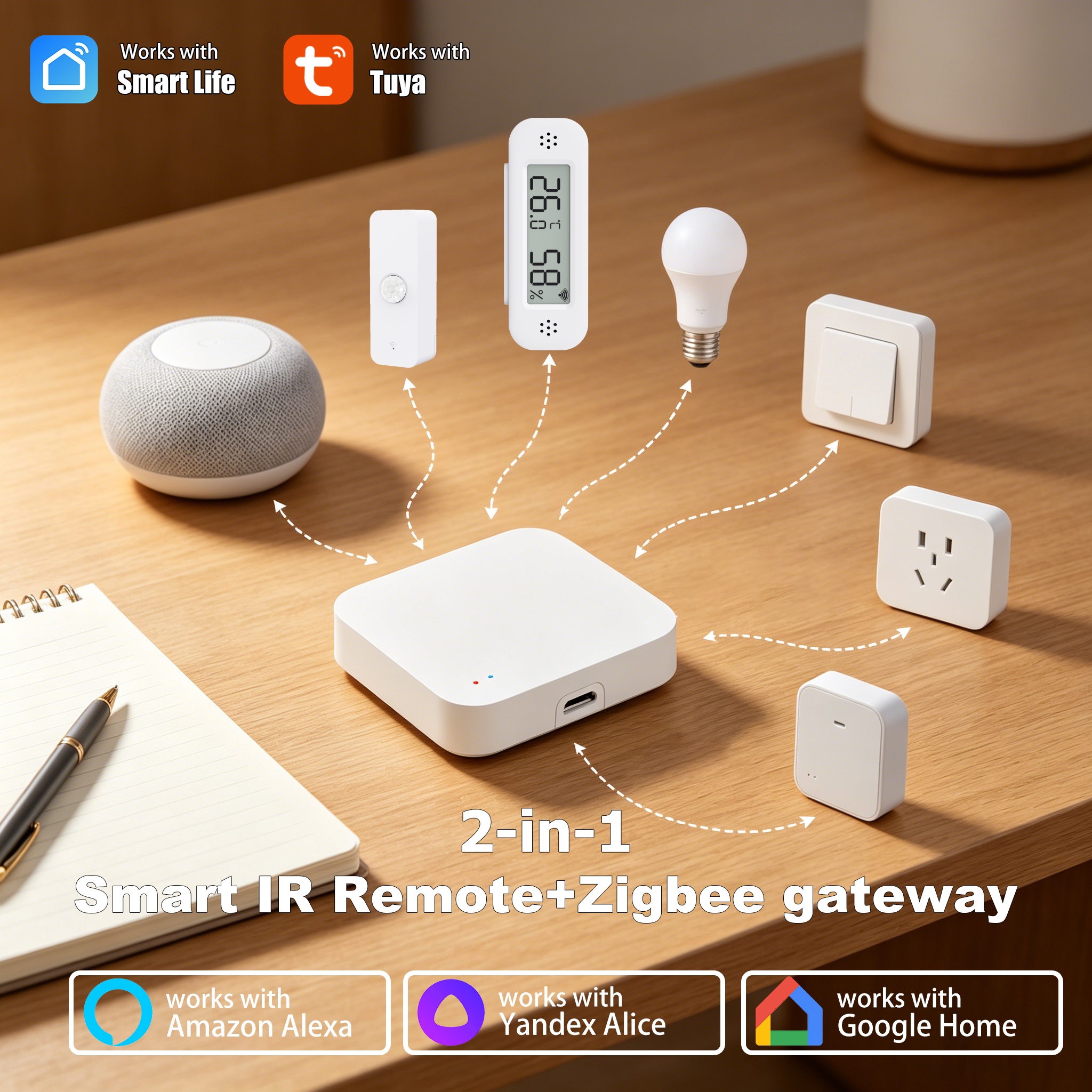 Tuya Zigbee 3.0 Gateway IR Rem - Matter Hub Thread recension och pris