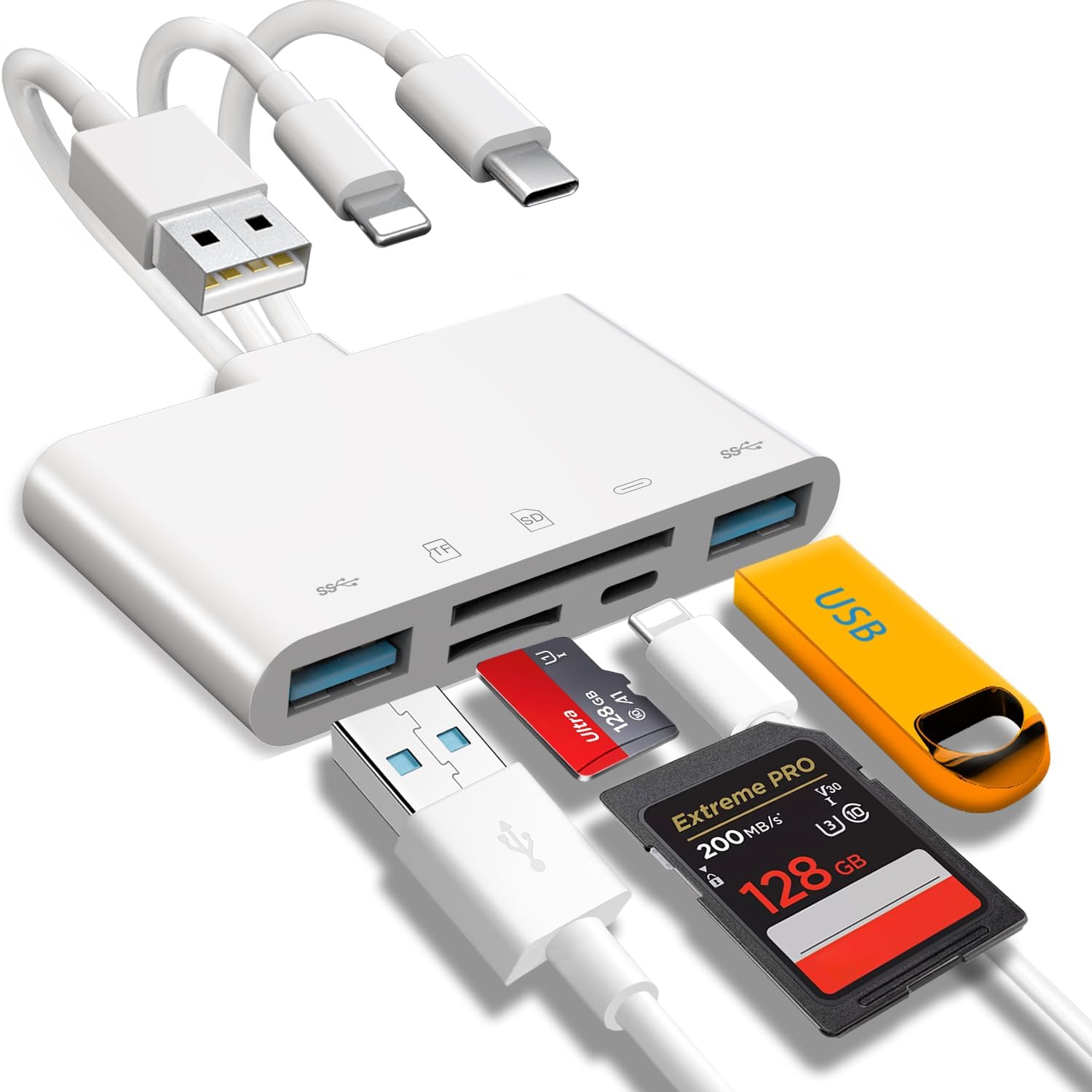 5 in 1 Memory Card Reader, USB - Home Assistant Sd recension och pris