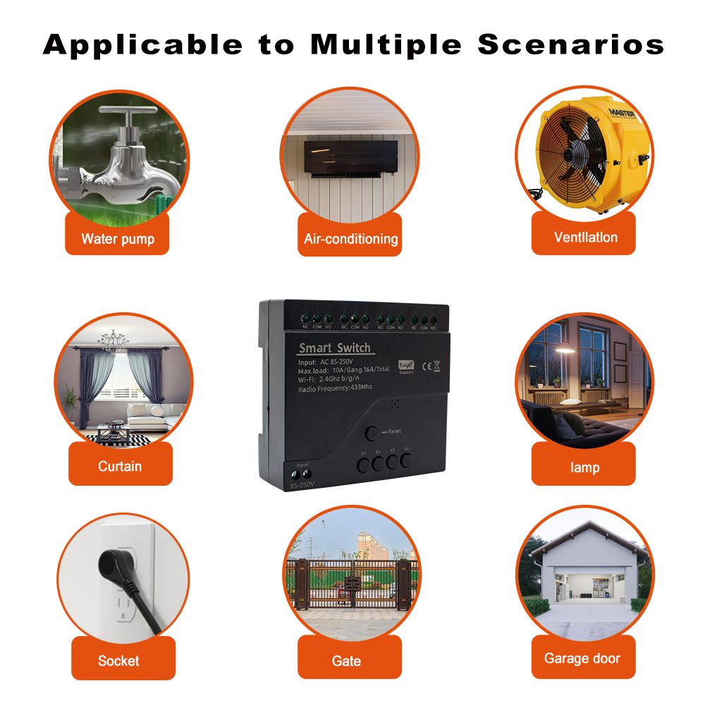 Tuya 4CH WiFi Smart Switch Rel - Home Automation System Diy recension och pris
