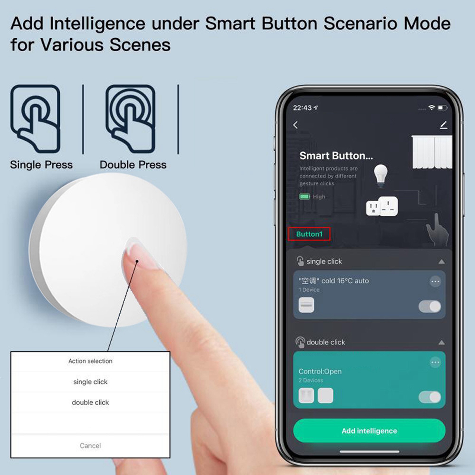 Zigbee Smart Knob Scene Switch - Diy Smart Home Automation Devices recension och pris