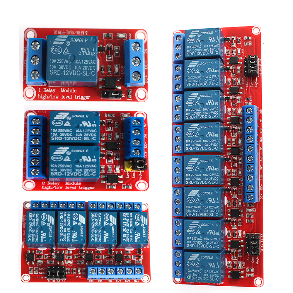 1PCS Relay Module 5V 12V 24V 1 - Relay 8 Channel Board recension och pris