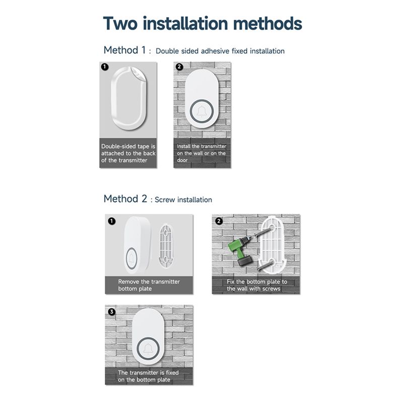 ABHU New Wireless Outdoor Door - Smart Doorbell Wired recension och pris